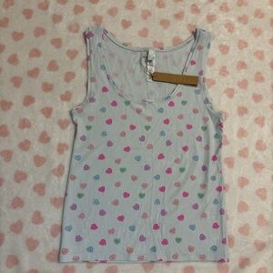 Skims soft lounge tank candy heart size medium 
New with tag
